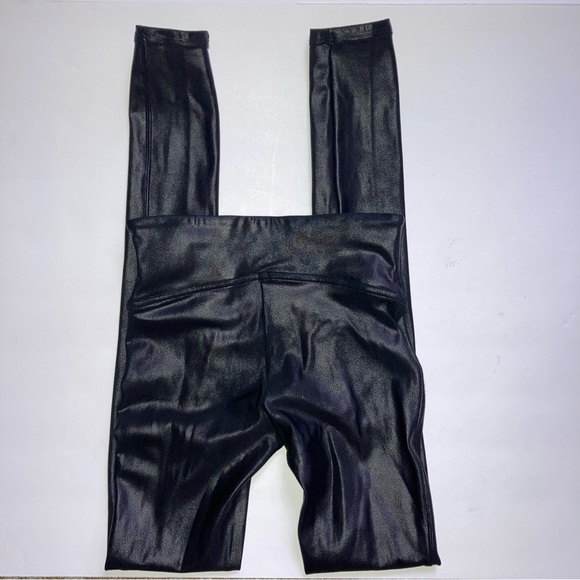 Spanx Faux Leather Matte Finish Leggings Black XS - Picture 3 of 4
